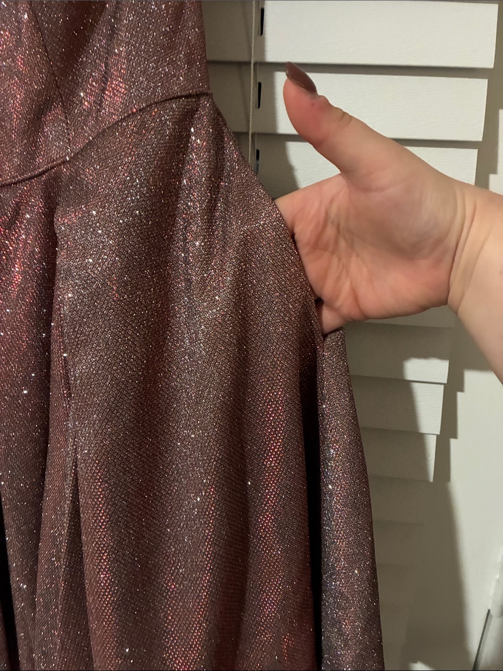 Sherri Hill Sparkle Halter Dress in Red/Silver - Picture 6 of 12